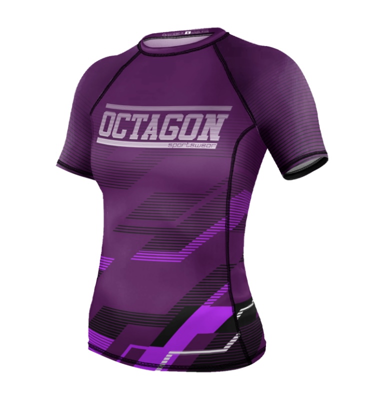 Dámsky Rashguard - Octagon - Racer - fialovo/čierny