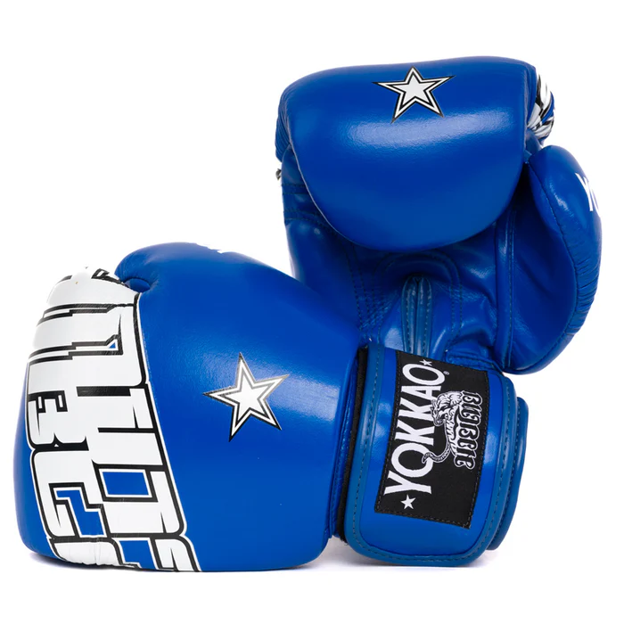 Boxerské rukavice - YOKKAO - Lettering - modré