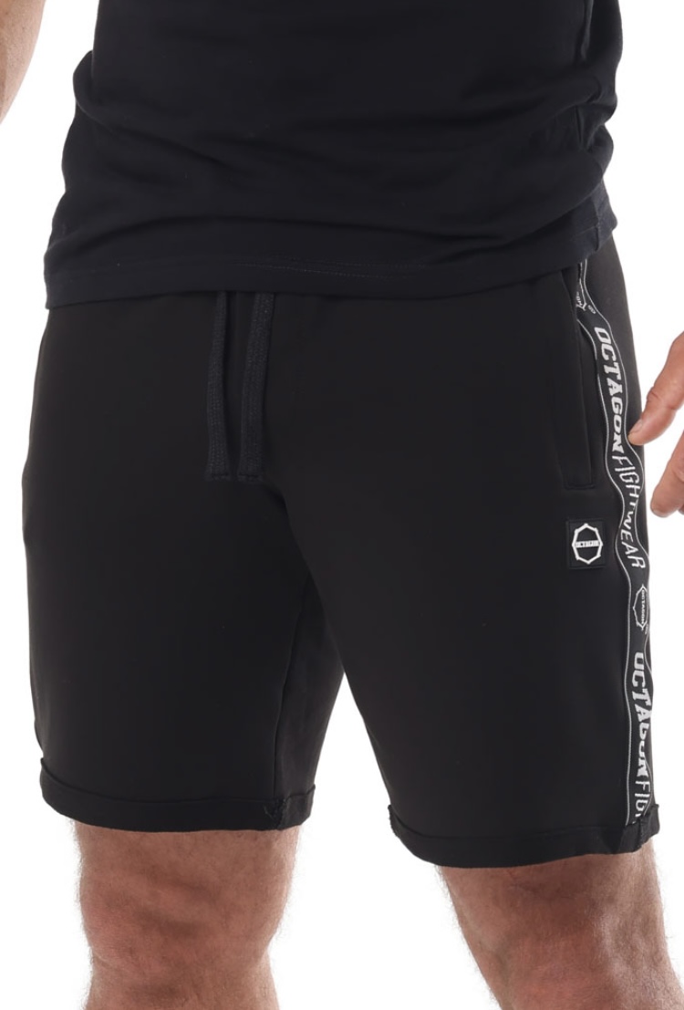 Šortky bavlnené - Octagon - Stripe - čierne