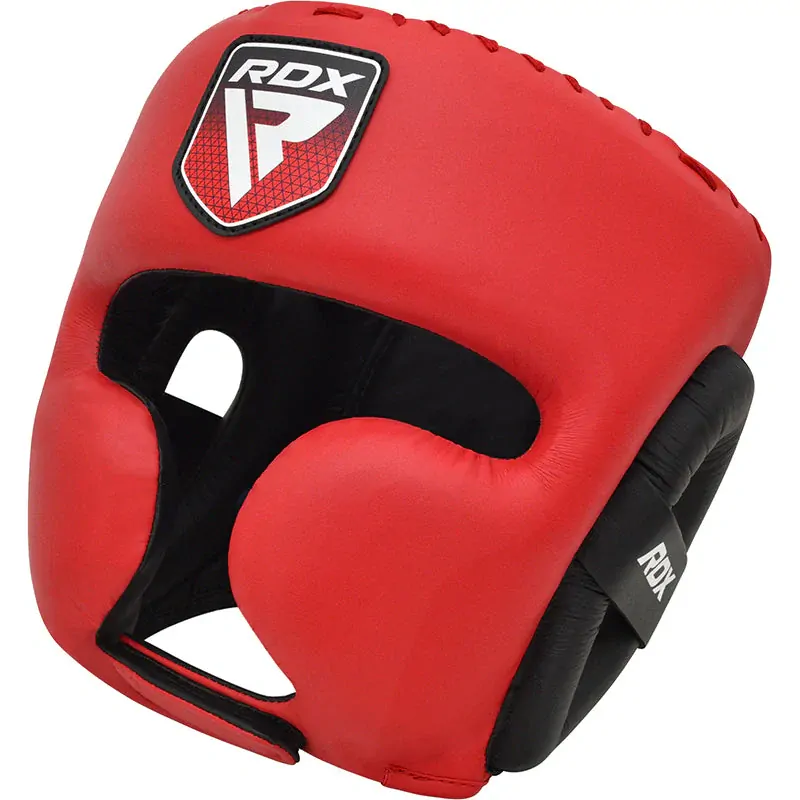 Boxerska prilba - RDX - PRO - APEX - s  ochranou lícnice - červená