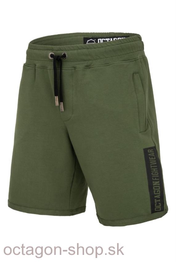 Šortky bavlnené - FW nápis - Khaki