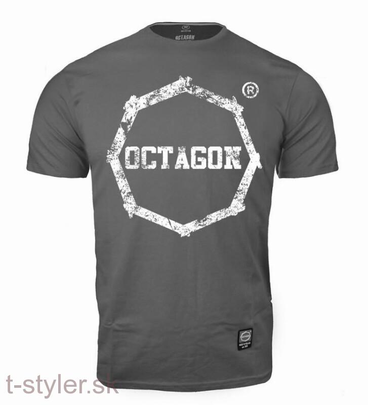 Tričko - Octagon - Logo Smash - Šedé