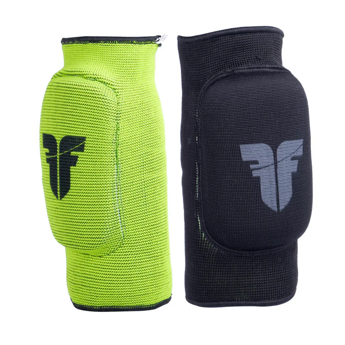 Chrániče lakťov - Fighter - Reversible - čierna/zelená neon