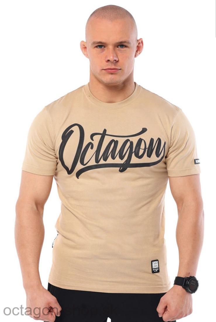 Tričko - Octagon - Retro - Béžové