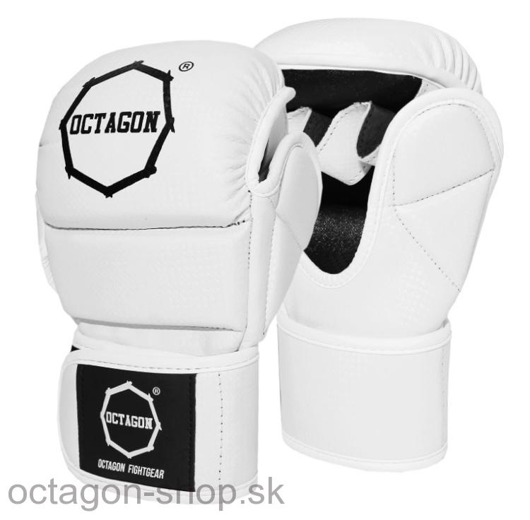 Sparingové MMA rukavice - Octagon - Kevlar - biele