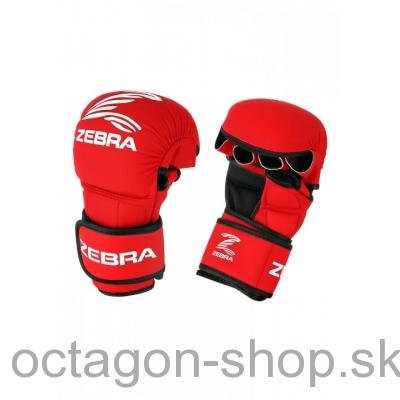 Sparingové MMA rukavice - Zebra - červené