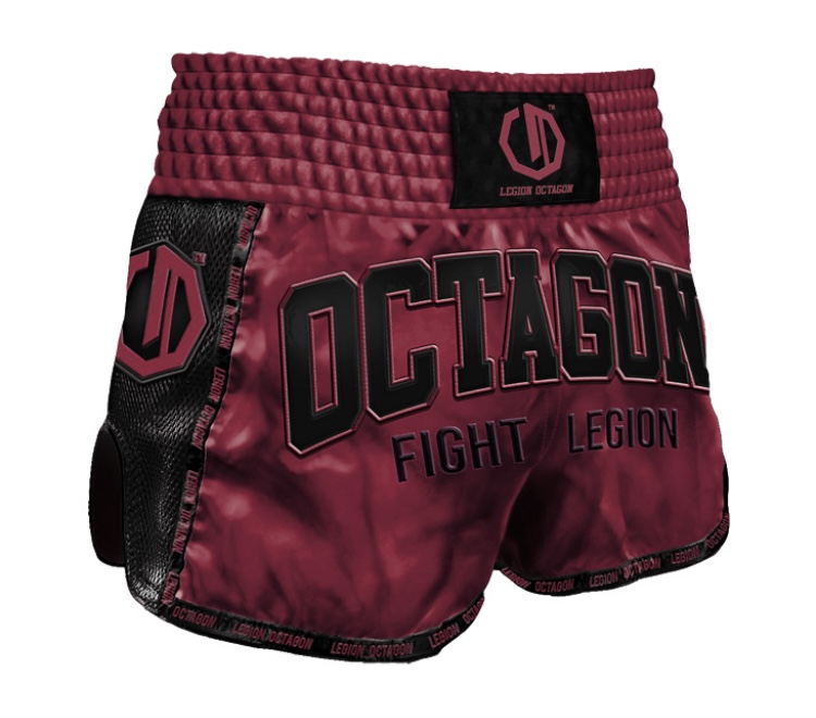 Muay Thai trenky - Octagon - Fight Legion - burgund