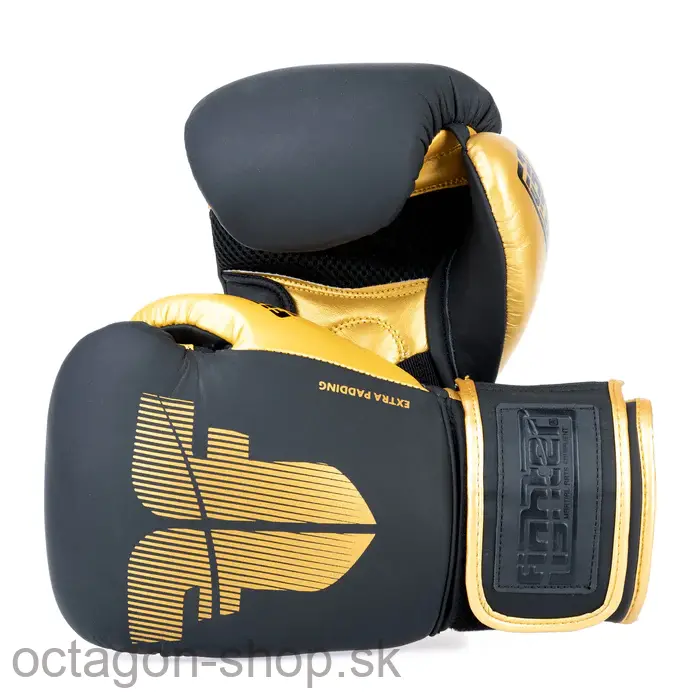 Boxerské rukavice - Fighter - Secure Fit - čierna/zlatá