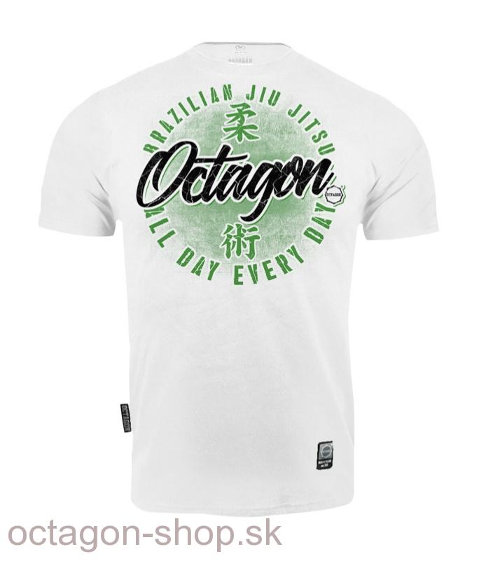 Tričko - Octagon - Brazilian Jiu Jitsu - Biele