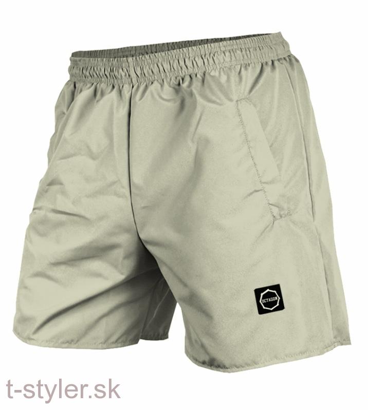 Plavky - Gumenné logo - Svetlé Khaki