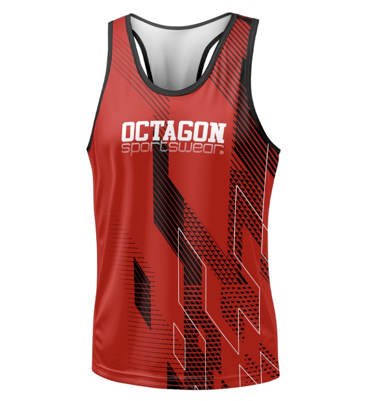 Boxerské tielko - Octagon - Diamond - červené
