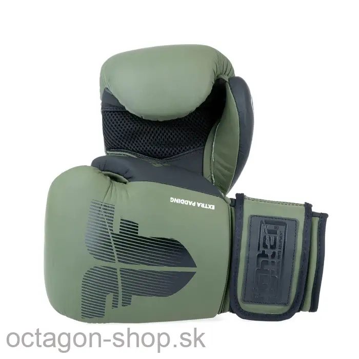Boxerské rukavice - Fighter - Secure Fit - zelená/čierna
