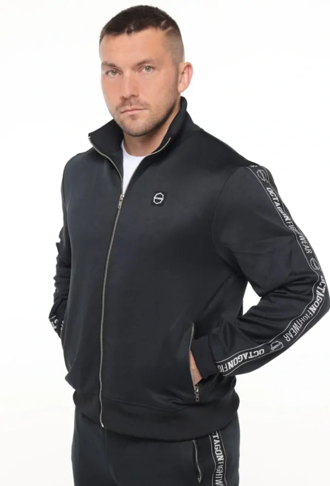 Mikina - Octagon - UTAH - zips - stripe - čierna