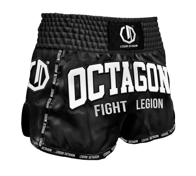 Muay Thai trenky - Octagon - Fight Legion - čierne