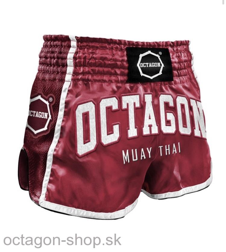 Muay Thai trenky - Octagon - burgund