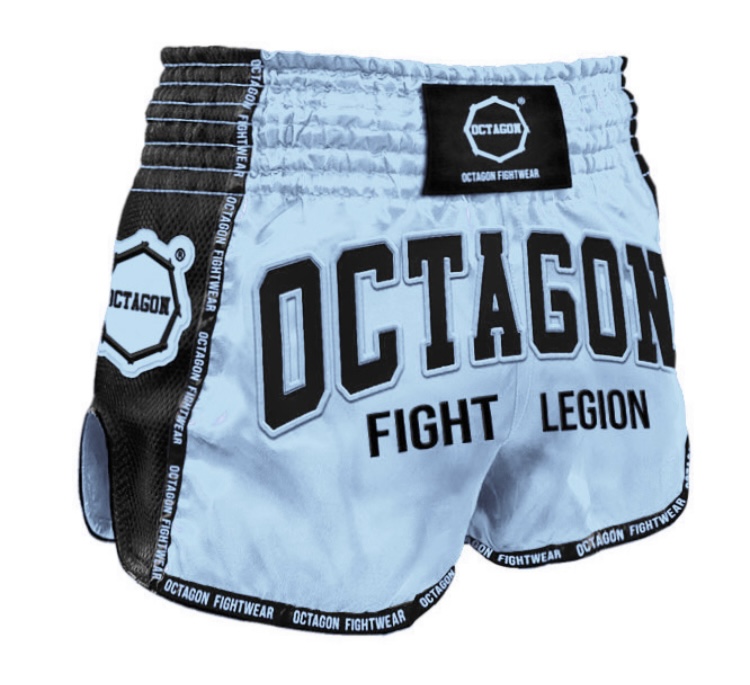 Muay Thai trenky - Octagon - light blue
