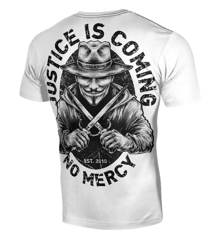 Tričko - Octagon - Justice is coming - biele