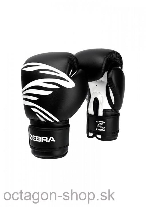 Boxerské rukavice - Zebra - detské - čierne