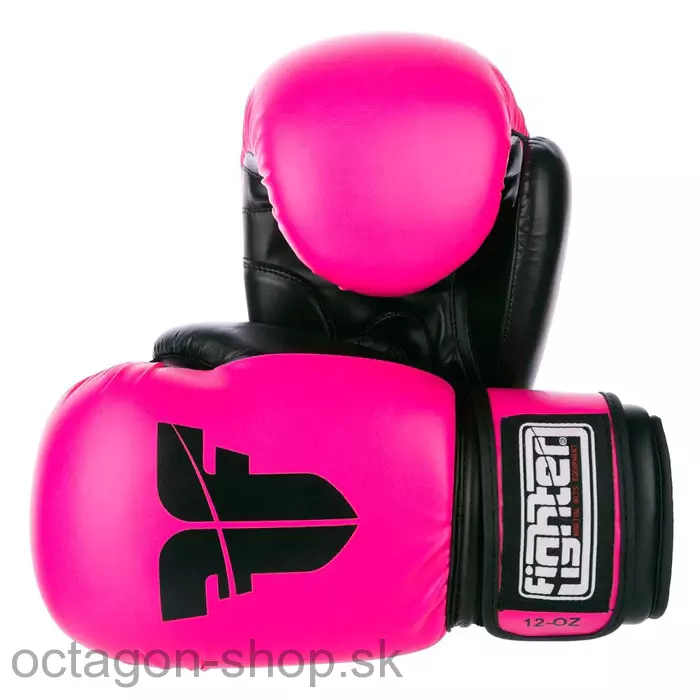 Boxerské rukavice - Fighter - Basic - ružové
