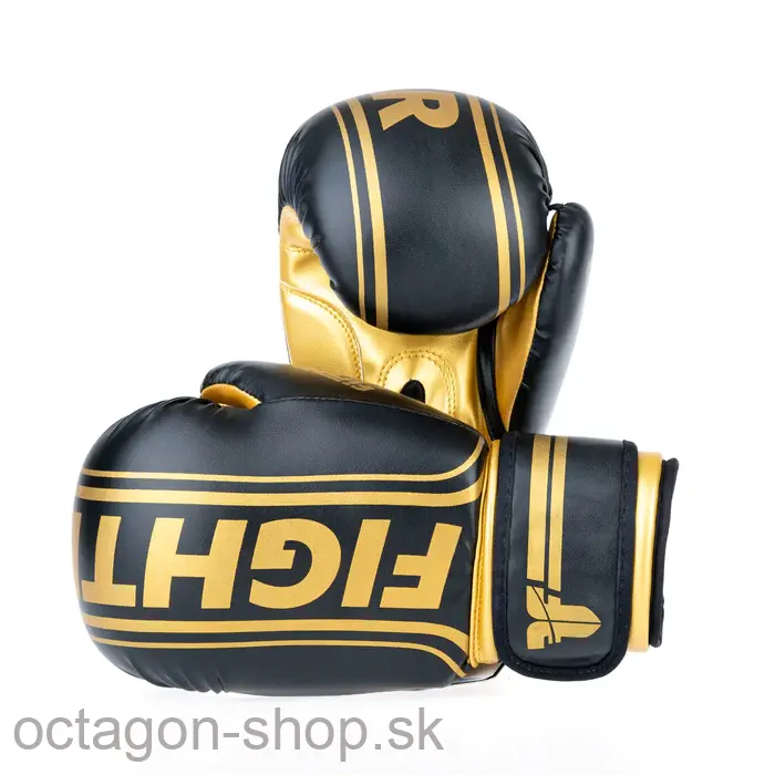 Boxerské rukavice - Fighter - Basic Stripe - čierna/zlatá