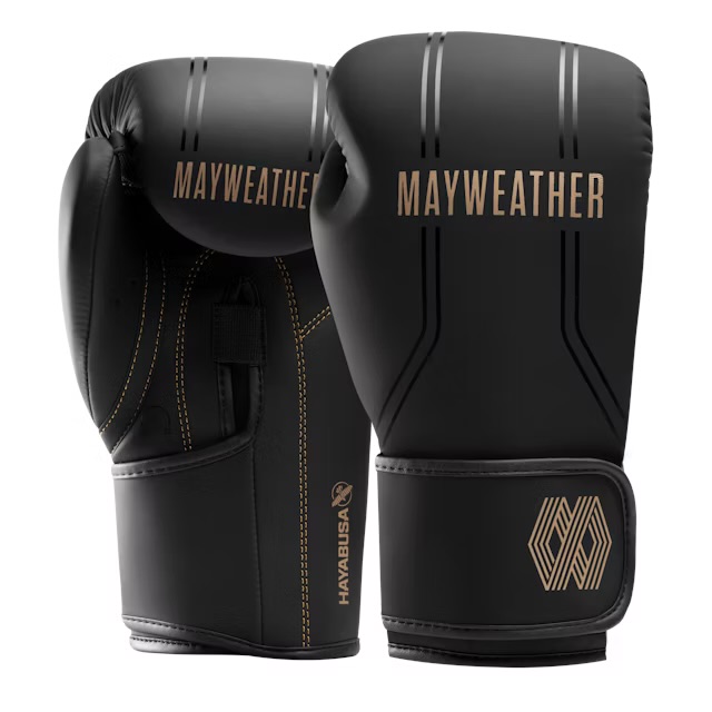 Boxerské rukavice - HAYABUSA - Mayweather Contender - čierne/zlatý nápis