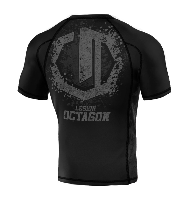 Rashguard - Octagon - Grunge - čierny/šedý