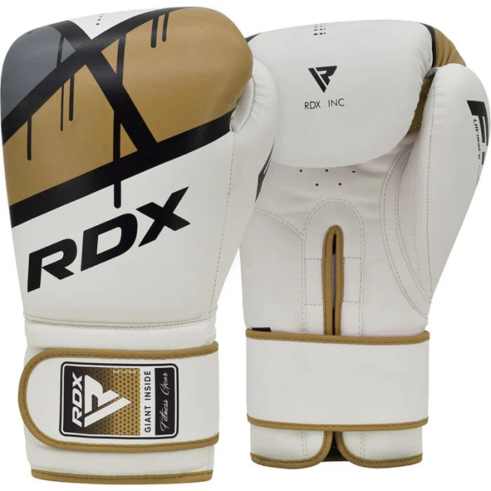 Boxerské rukavice - RDX - F7 - biele/zlaté