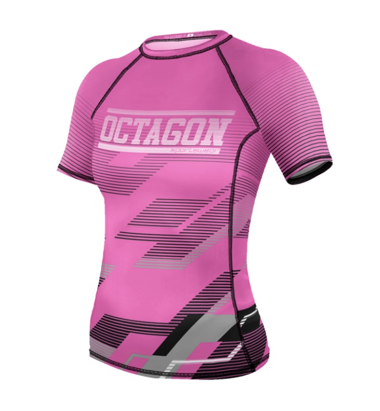 Dámsky Rashguard - Octagon - Racer - ružový