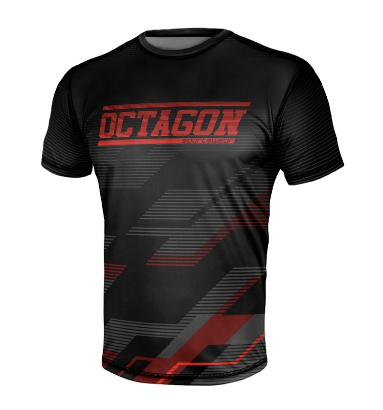 Športove tričko - Octagon - Racer - čierne/červené