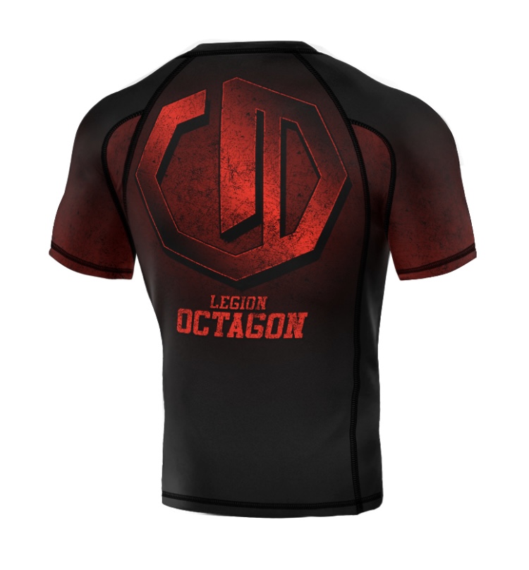 Rashguard - Octagon - Conquest - čierna/červená