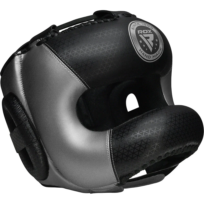 Boxerská prilba - RDX - L2 Mark Pro - s ochranou nosa - strieborná