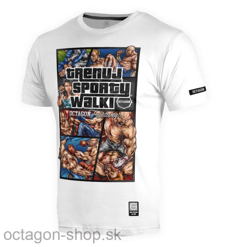 Tričko - Octagon - Trenuj Sporty Walky 2 - biele
