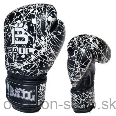 Boxerské rukavice - BAIL - Leopard - Image - čierna/biela