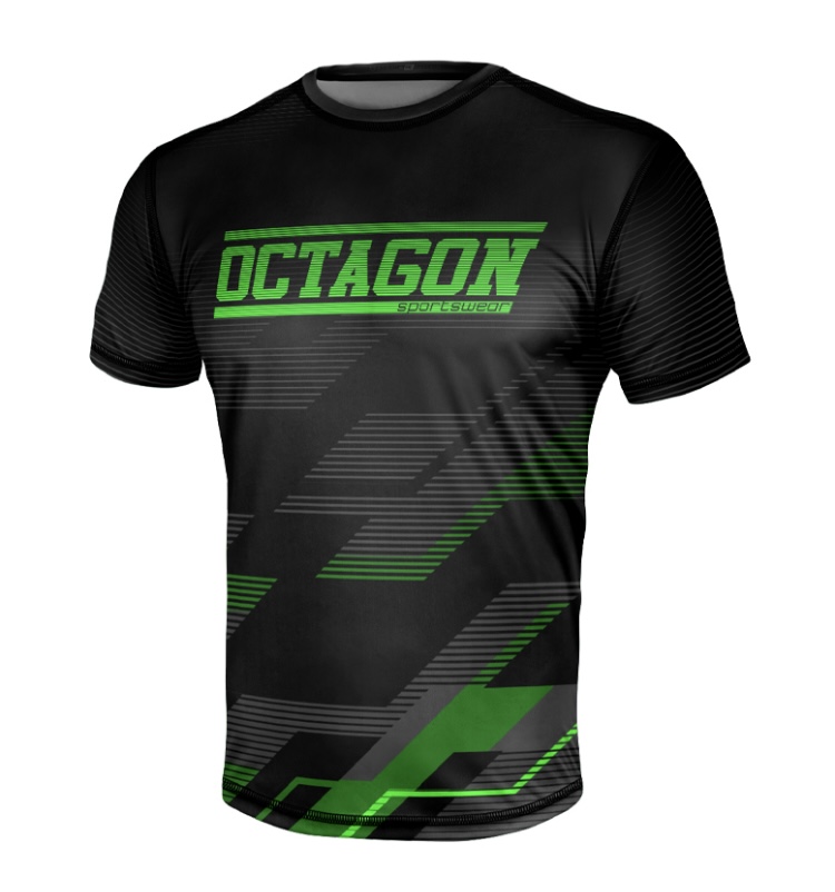 Športove tričko - Octagon - Racer - čierna/zelená
