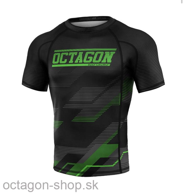 Rashguard - Octagon - Racer - čierna/zelená