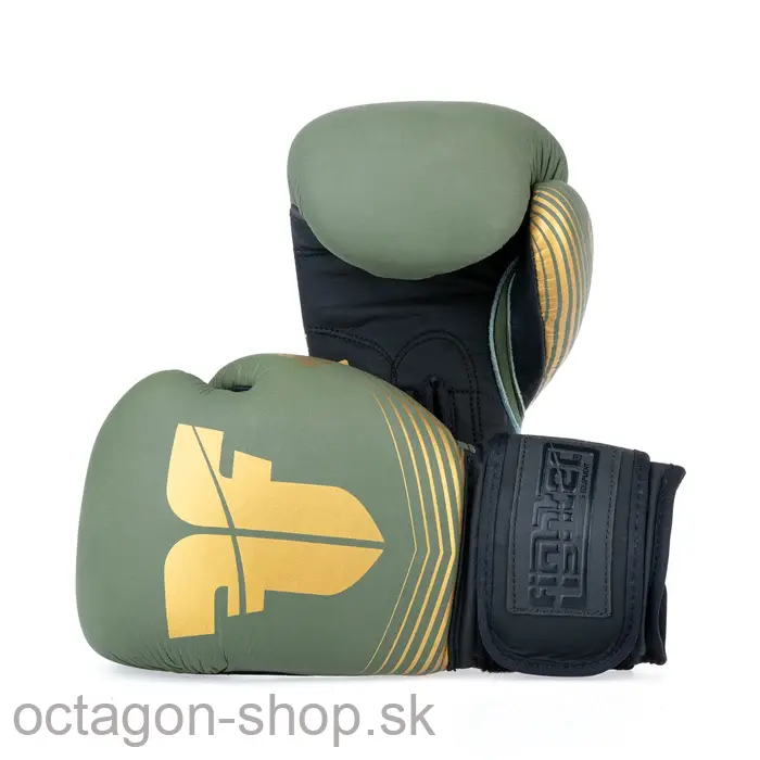 Boxerské rukavice - Fighter - Split Stripes - khaki/gold