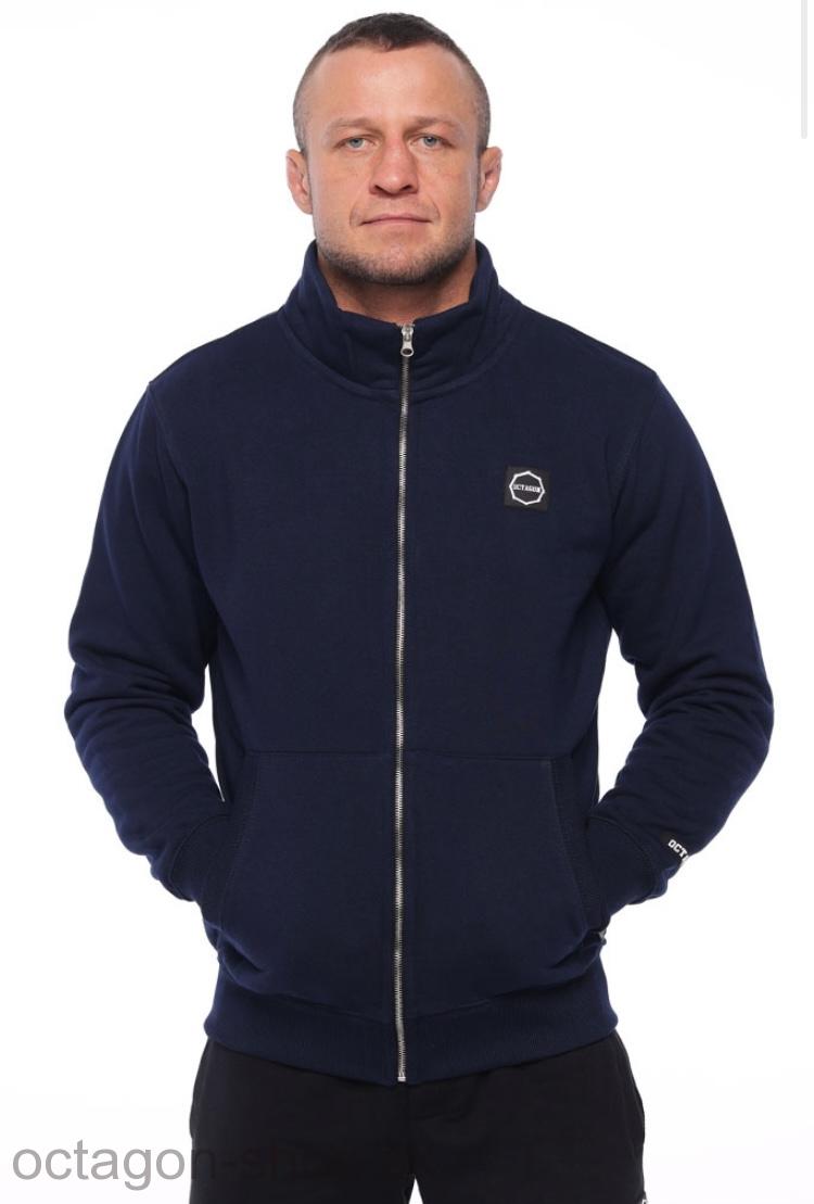 Mikina - Octagon - Malé Logo zips - modrá