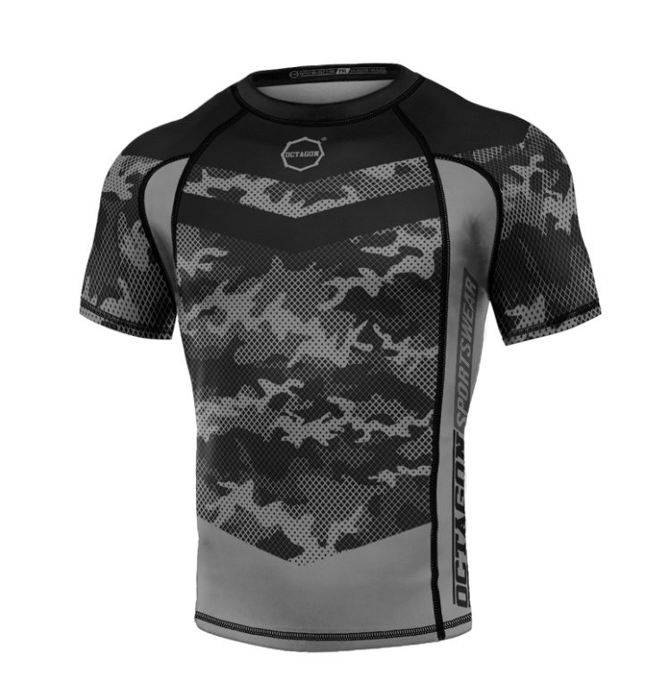 Rashguard - Octagon - Mesh - Camo Grey