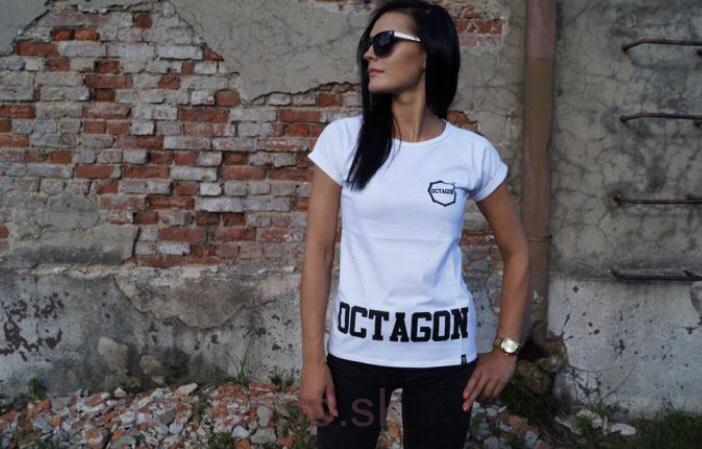 Dámske Tričko - Octagon - Bad Girl - Biele