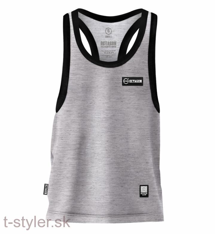 Tielko - Octagon - Tank Top - Malé Logo - Šedé