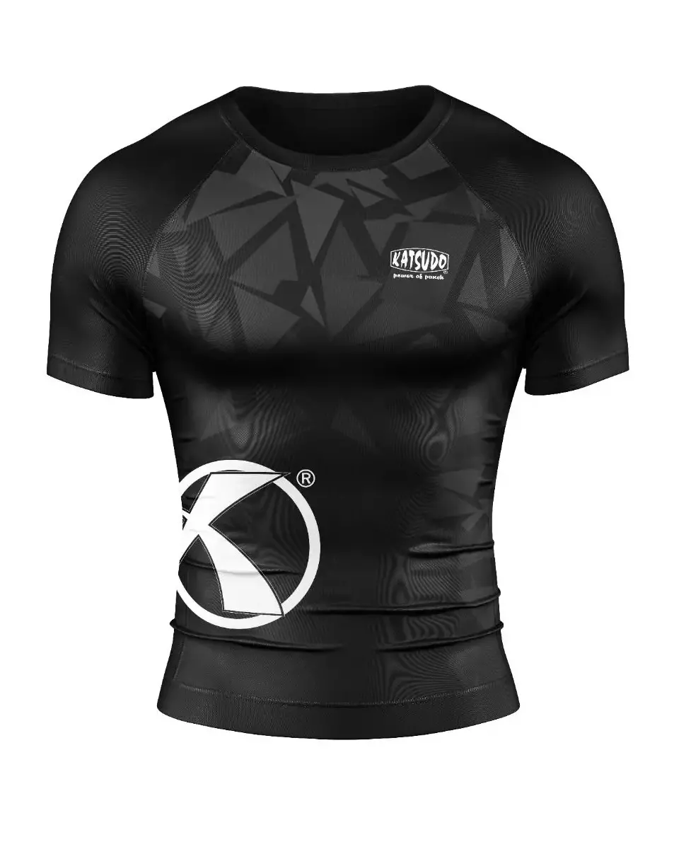 Rashguard - Katsudo - čierno/biely