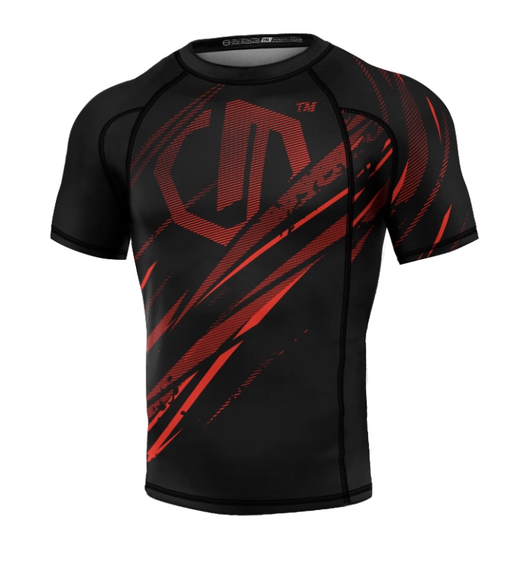 Rashguard - Octagon - Escape - čierny/červený