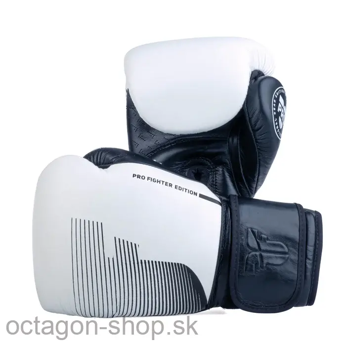 Boxerské rukavice - Fighter - PRO - biele