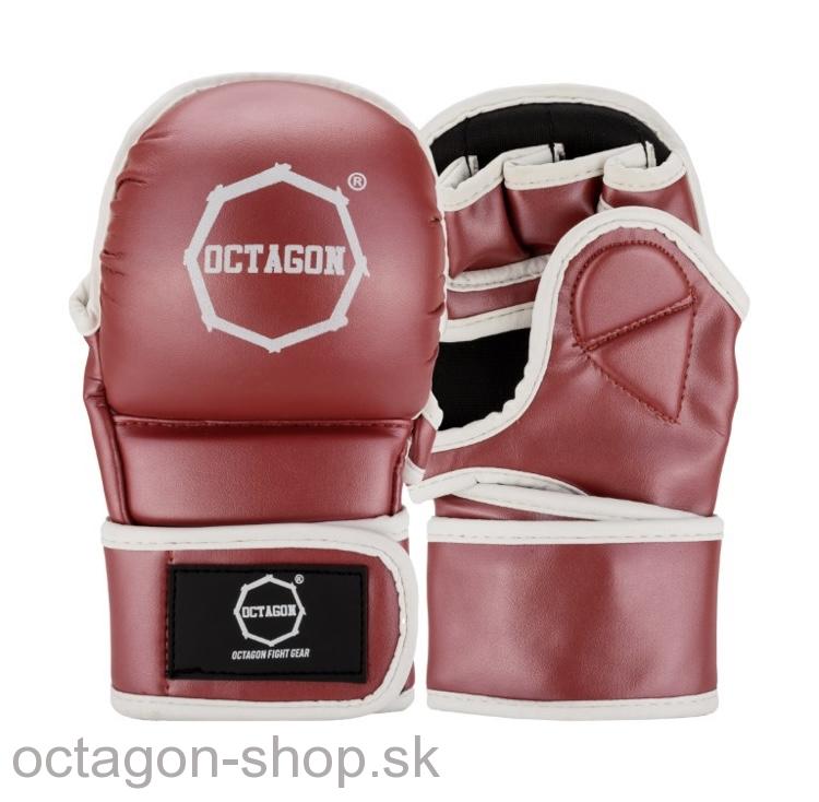 Sparingové MMA rukavice - Octagon - Carbon - červené