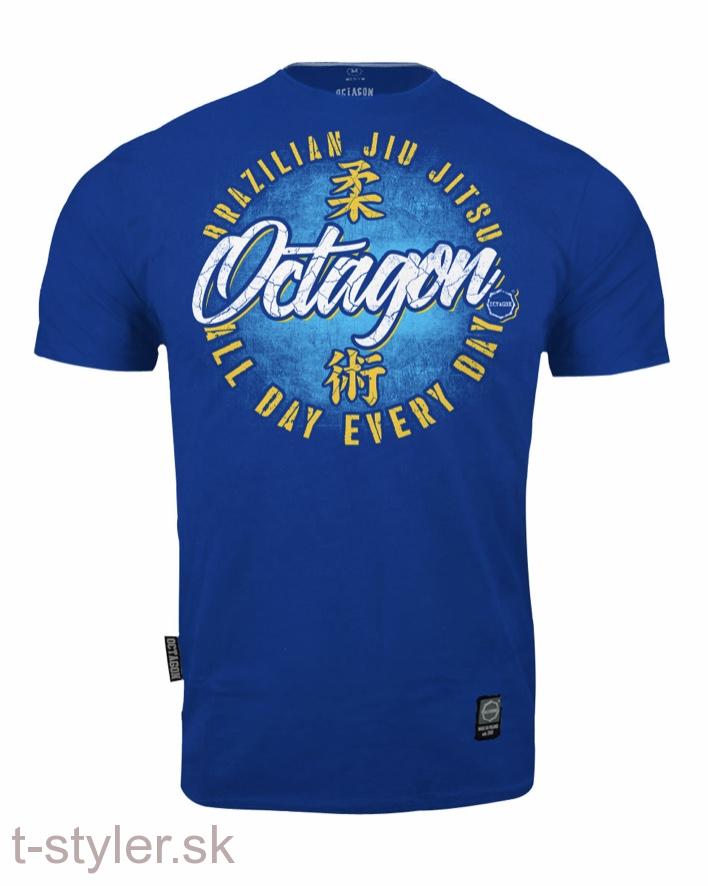 Tričko - Octagon - Brazilian Jiu Jitsu - Modré
