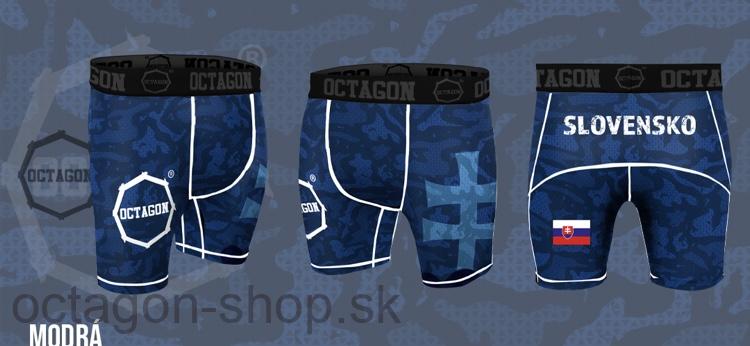 Kompresné trenky - Octagon - Slovak Collection - modré