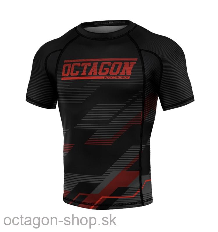Rashguard - Octagon - Racer - čierna/červená