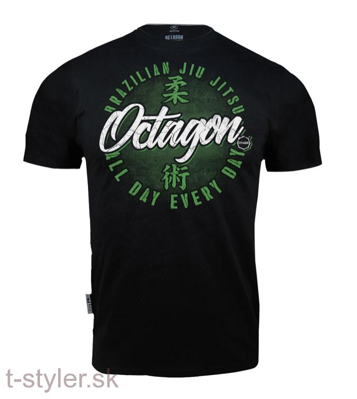 Tričko - Octagon - Brazilian Jiu Jitsu - Čierne