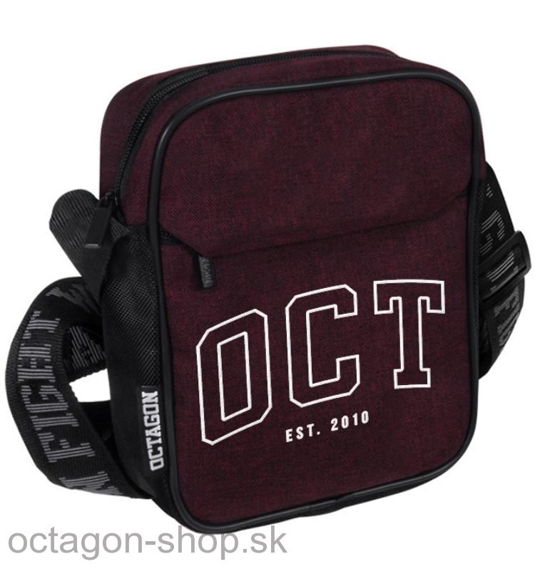 Taška cez rameno - OCT nápis - burgund