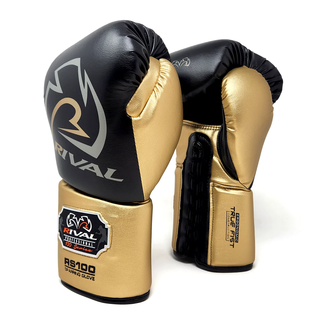 Boxerské rukavice - RIVAL - RS100 Professional - čierne/zlaté
